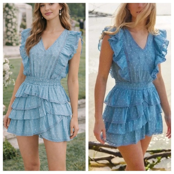 LoveShackFancy Dresses & Skirts - LoveShackFancy Corelli Ruffle Mini Dress Size 26141